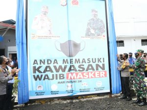Kapolda Malut Launching Kawasan Wajib Masker