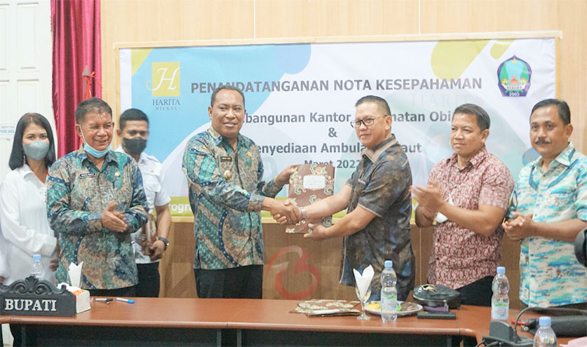 Bangun Pelayanan Warga Obi Harita Nickel Dan Pemda Halsel Tandatangani