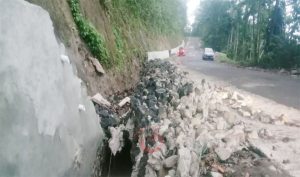 Baru Dibangun, Proyek Longsoran Milik BPJN Malut Ambruk