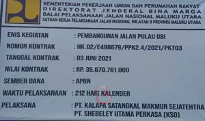 Sering Didemo, Jalan Lingkar Pulau Obi Distop