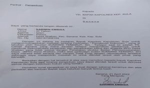 Masalah Pemilihan BPD, Camat Sanana Diadukan ke Kapolres