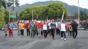 Sambut HUT Kemerdekaan RI 77, Pemkot Tikep Gelar Jalan Sehat