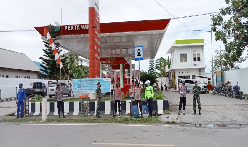 BBM Naik, Pengamanan SPBU Sanana di Perketat