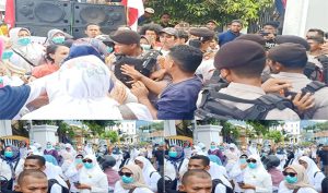 Ratusan Tenaga Kesehatan “Kepung” Rumah Gubernur Malut