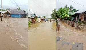 Hujan Deras, Desa Waitina Mangoli Timur Dikepung Banjir