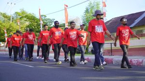 Wawali Bergabung Dengan Jurnalis Ikuti Lomba Gerak Jalan