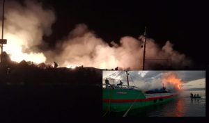 Kapal Bermuatan Kopra Terbakar, Nahkoda-ABK Selamat