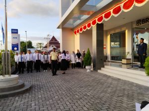 Peringati HUT BRI Ke 128, BRI Cabang Soasio Gelar Upacara