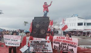 Aksi GMNI Suarakan Sejumlah Kasus di Hari Anti Korupsi