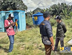 Dinas PUPR Halbar Bangun MCK Darurat di Lokasi Pengungsian