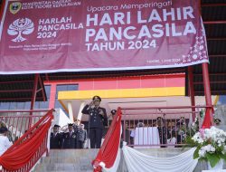 Upacara Peringatan Harlah Pancasila 2024 di Kota Tidore Kepulauan Sukses Dihelat di Lapangan SPN Polda Malut