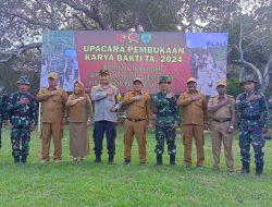 Kolaborasi TNI dan Warga Desa Kabau dalam Program Karya Bakti