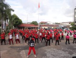 Senam Zumba Jadi Ajang Silaturahim Internal Polres Ternate di Akhir Pekan