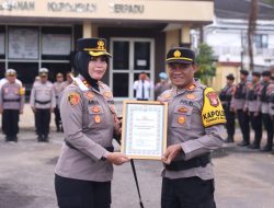 Polsek Ternate Selatan Raih Penghargaan Berantas Miras Terbanyak