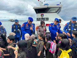Kunjungi Polairud Polda Malut, TK Adhyaksa Belajar Jaga Laut Sejak Dini