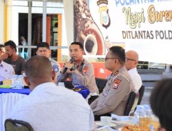 Cegah Odol, Sopir Truk dan Ditlantas Polda Malut Ngopi Bareng