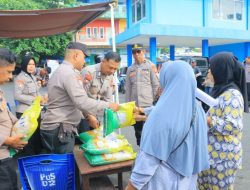 Binmas Polda Malut Gelar Pangan Murah di Terminal Dufa-Dufa