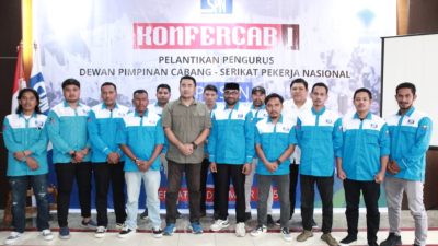 Pengurus DPC Serikat Pekerja Nasional Halteng Resmi Dilantik
