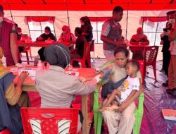 Pasca Konflik Halteng, Polisi Beri Pelayanan Kesehatan di Pos Pengungsian