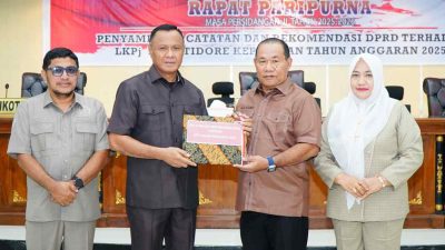 DPRD Serahkan Rekomendasi LKPJ 2025 Ke Walikota Tidore