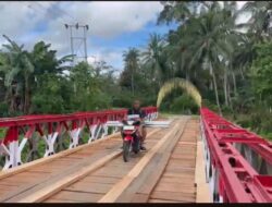 Bangun Jembatan MPP, Polda Malut dan Jajaran Mudahkan Akses Warga Antar Desa