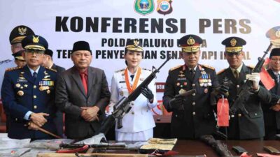 Polda Malut Amankan Belasan Senjata Ilegal, Gubernur Sherly Beri Apresiasi