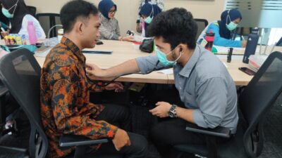 Kebugaran Fisik Topang Aktivitas Pelayanan, Pegawai BRI Soasio Ikut CKG